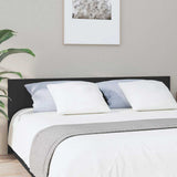 Testiera per Letto Nera 200x1,5x80 cm in Legno truciolato