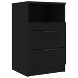 Comodino Nero in Legno truciolato