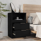 Comodino Nero in Legno truciolato