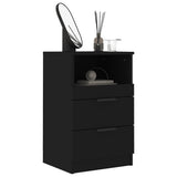 Comodino Nero in Legno truciolato