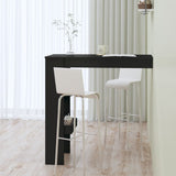 Bancone da Muro Nero 102x45x103,5 cm in Legno Compensato