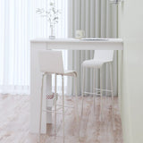 Bancone da Muro Bianco Lucido 102x45x103,5 cm Legno Compensato
