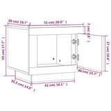 Tavolino Salotto Bianco Lucido 51x50x45 cm in Legno truciolato