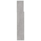 Testiera con Contenitore Grigio Cemento 120x19x103,5 cm