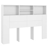 Mobiletto con testiera bianco 140x19x103,5 cm