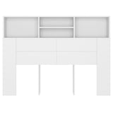 Mobiletto con testiera bianco 140x19x103,5 cm