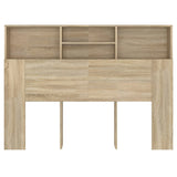 Mobiletto con testiera in rovere Sonoma 140x19x103,5 cm