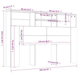 Testiera con Contenitore Nero 160x19x103,5 cm