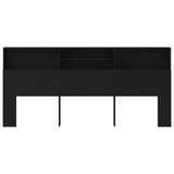 Testiera con Contenitore Nero 220x19x103,5 cm