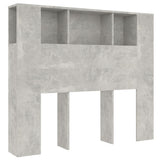 Testiera con Scomparti Grigio Cemento 120x18,5x102,5 cm