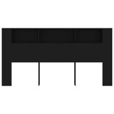 Testiera con Scomparti Nero 200x18,5x104,5 cm