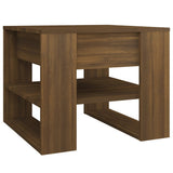 Tavolino Salotto Rovere Marrone 55,5x55x45 cm Legno truciolato