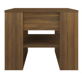Tavolino Salotto Rovere Marrone 55,5x55x45 cm Legno truciolato