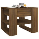 Tavolino Salotto Rovere Marrone 55,5x55x45 cm Legno truciolato