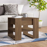 Tavolino Salotto Rovere Marrone 55,5x55x45 cm Legno truciolato
