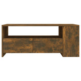 Tavolino da Salotto Rovere Fumo 102x55x42 cm Legno truciolato
