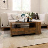 Tavolino da Salotto Rovere Fumo 102x55x42 cm Legno truciolato
