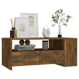 Tavolino da Salotto Rovere Fumo 102x55x42 cm Legno truciolato