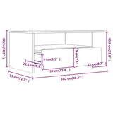 Tavolino da Salotto Rovere Fumo 102x55x42 cm Legno truciolato