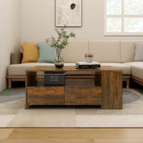 Tavolino da Salotto Rovere Fumo 102x55x42 cm Legno truciolato