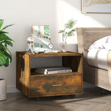 Tavolino da Salotto Rovere Fumo 55x55x40cm in Legno truciolato