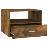 Tavolino da Salotto Rovere Fumo 55x55x40cm in Legno truciolato