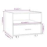 Tavolino da Salotto Rovere Fumo 55x55x40cm in Legno truciolato