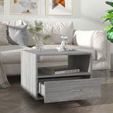 Tavolino da Salotto Grigio Sonoma 55x55x40 cm Legno truciolato