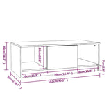 Tavolino da Salotto Rovere Fumo 102x50x36 cm Legno truciolato