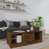 Tavolino da Salotto Rovere Fumo 102x50x36 cm Legno truciolato