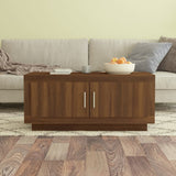 Tavolino Salotto Rovere Marrone 102x50x45 cm Legno truciolato