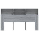 Testiera con Scomparti Grigio Sonoma 180x19x103,5 cm