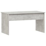 Tavolino Grigio Cemento 102x50,5x52,5 cm in Legno truciolato