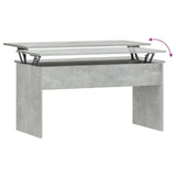 Tavolino Grigio Cemento 102x50,5x52,5 cm in Legno truciolato