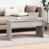 Tavolino Grigio Cemento 102x50,5x52,5 cm in Legno truciolato