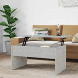 Tavolino Grigio Cemento 80x50,5x41,5 cm in Legno truciolato