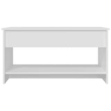 Tavolino da Salotto Bianco 102x50x52,5 cm in Legno truciolato