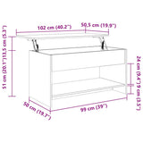 Tavolino da Salotto Bianco 102x50x52,5 cm in Legno truciolato
