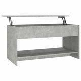 Tavolino Salotto Grigio Cemento 102x50x52,5cm Legno truciolato