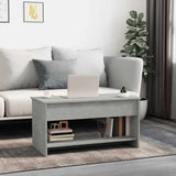 Tavolino Salotto Grigio Cemento 102x50x52,5cm Legno truciolato