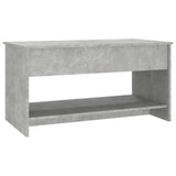 Tavolino Salotto Grigio Cemento 102x50x52,5cm Legno truciolato