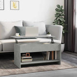 Tavolino Salotto Grigio Cemento 102x50x52,5cm Legno truciolato