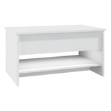 Tavolino da Salotto Bianco 80x50x40 cm in Legno truciolato