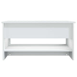 Tavolino da Salotto Bianco 80x50x40 cm in Legno truciolato