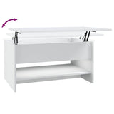 Tavolino da Salotto Bianco 80x50x40 cm in Legno truciolato