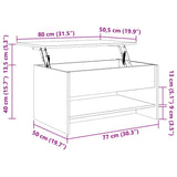 Tavolino da Salotto Bianco 80x50x40 cm in Legno truciolato
