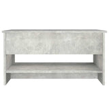 Tavolino da Salotto Grigio Cemento 80x50x40cm Legno truciolato