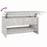 Tavolino da Salotto Grigio Cemento 80x50x40cm Legno truciolato