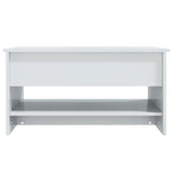 Tavolino da Salotto Bianco Lucido 80x50x40 cm Legno truciolato