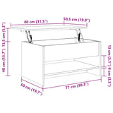 Tavolino da Salotto Bianco Lucido 80x50x40 cm Legno truciolato